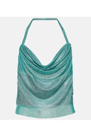 GIUSEPPE DI MORABITO Crystal-embellished halterneck top