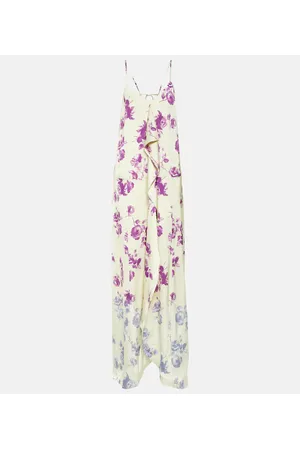 Jil Sander Ruffled floral maxi dress