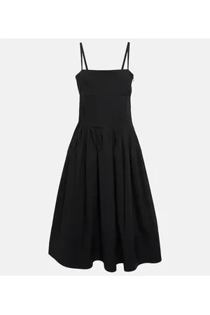 Proenza Schouler Pleated cotton-blend poplin midi dress