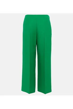 VALENTINO High-rise wide-leg cady pants