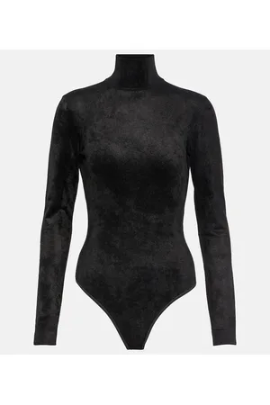 Alaïa AlaÃ¯a Turtleneck velvet bodysuit