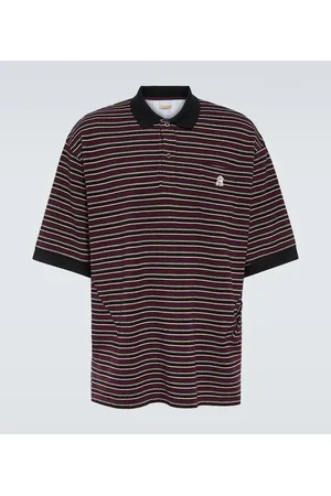 UNDERCOVER Striped cotton polo shirt