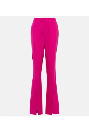 GIUSEPPE DI MORABITO Mid-rise flared wool-blend pants
