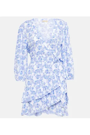 Melissa Odabash Legacy floral wrap minidress