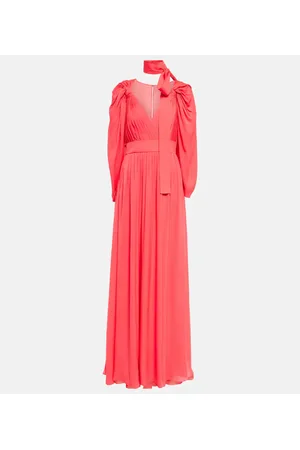 Elie saab Pleated silk chiffon gown