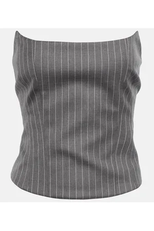 MAGDA BUTRYM Pinstripe wool bustier