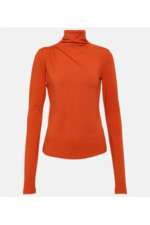 Marant Etoile Lou gathered jersey turtleneck top