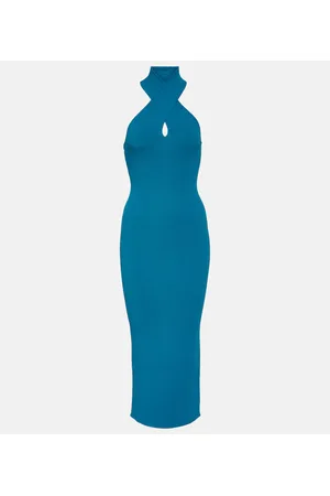 Alaïa AlaÃ¯a Halterneck bodycon midi dress