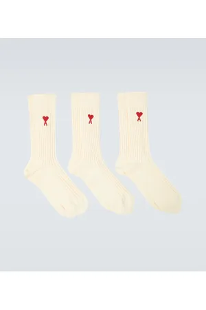 Ami Set of 3 Ami de CÅur cotton-blend socks