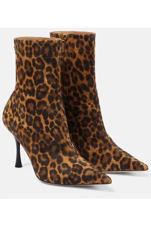 Gianvito Rossi Dasha animal-print leather ankle boots