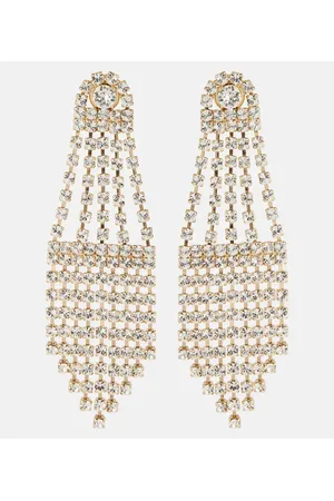 Oscar de la Renta Crystal-embellished drop earrings