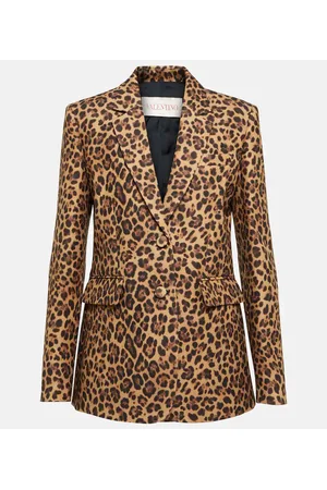VALENTINO Leopard-print CrÃªpe Couture blazer