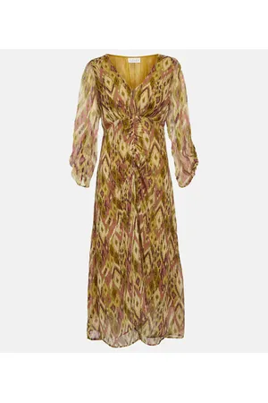 Velvet Cailey printed georgette midi dress