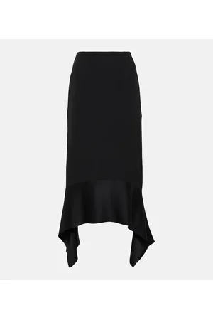 Totême CrÃªpe and satin midi skirt