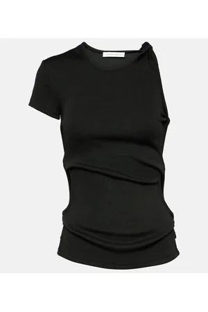 CHRISTOPHER ESBER Asymmetric cutout jersey top