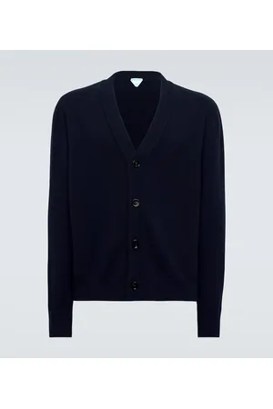 Bottega Veneta Intrecciato leather and cashmere cardigan