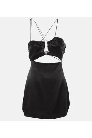 The Sei Asymmetrical silk satin minidress
