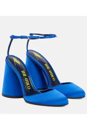 The Attico Luz satin slingback pumps