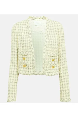 Giambattista Valli Checked tweed cropped jacket