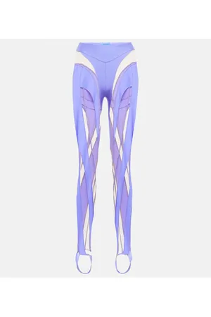 MUGLER Paneled stirrup leggings
