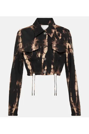DION LEE Tie-dye cropped denim jacket