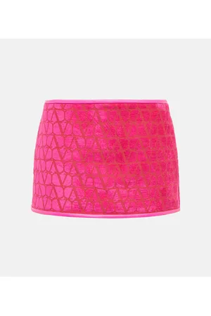 VALENTINO Toile Iconographe velvet miniskirt