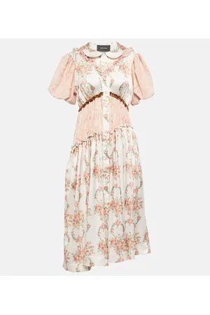 Simone Rocha Patchwork floral midi dress