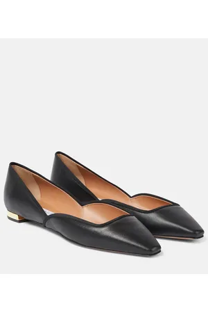 Aquazzura Maia leather ballet flats