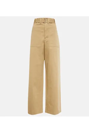 LEMAIRE Belted high-rise wide-leg pants