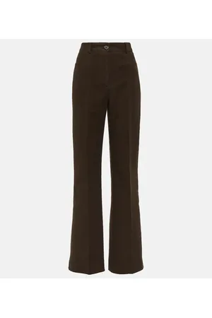 Totême High-rise velour straight pants