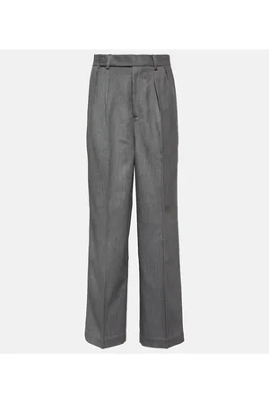 JACQUES WEI Wool-blend twill straight pants