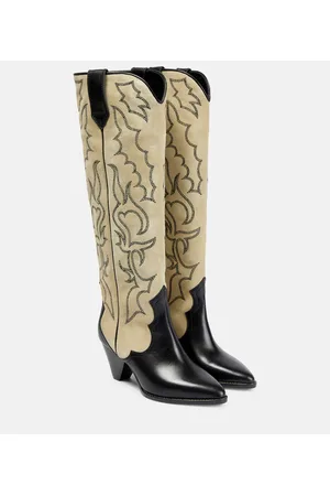 Isabel Marant Leila leather and suede cowboy boots
