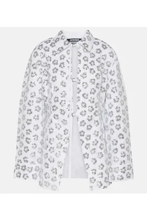 Jacquemus Lavoir sequinned cotton-blend shirt