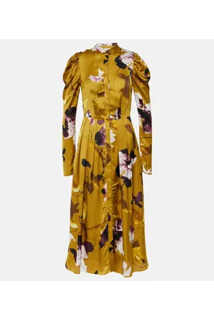 Erdem Floral satin midi dress