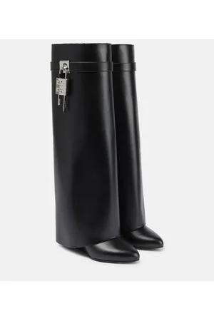 Givenchy Shark Lock leather knee-high boots