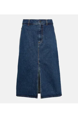 CO Denim midi skirt