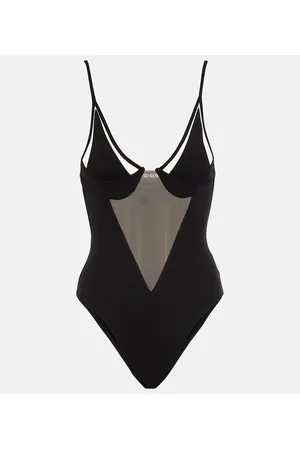 DAVID KOMA Mesh-paneled bodysuit
