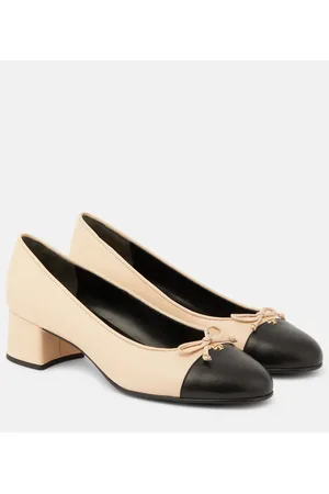 Tory Burch Cap-toe leather pumps