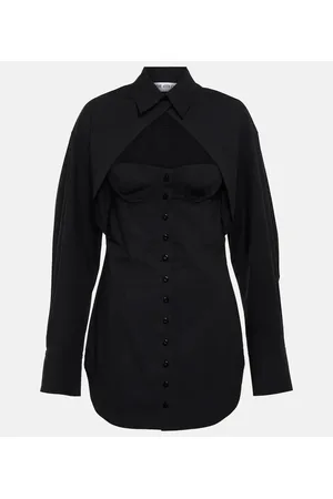 The Attico Cutout cotton-blend minidress