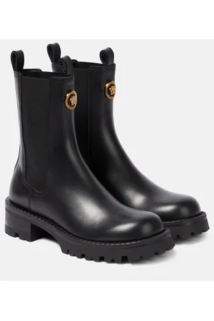 VERSACE Medusa leather Chelsea boots