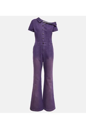Didu One-shoulder denim jumpsuit