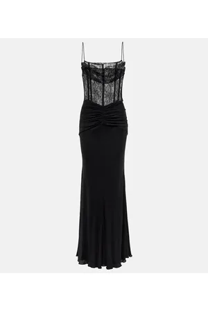 Alessandra Rich Laminated jersey maxi dress