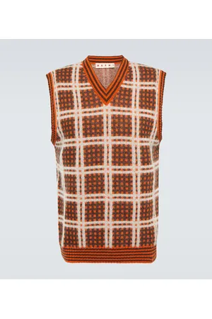 Marni Checked wool-blend sweater vest