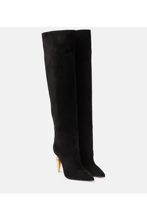 Christian Louboutin Lipbotta 100 suede knee-high boots