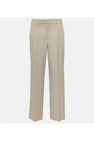 The Row High-rise straight wool pants