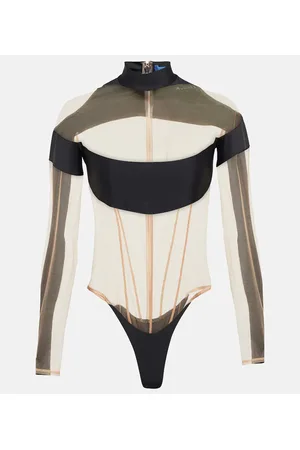MUGLER Paneled bodysuit