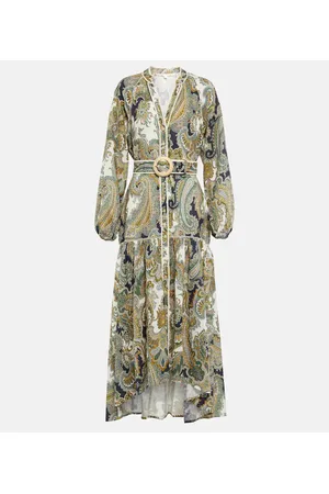 VERONICA BEARD Kadar printed linen midi dress