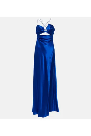 The Sei Asymmetrical cutout silk gown