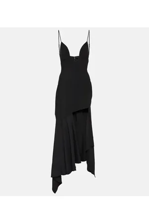MUGLER Paneled midi dress