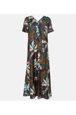 Max Mara Paolo floral silk midi dress